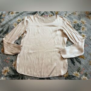 Max Mara Womens Moldava Silk-Blend Top Blouse Light Pink Size 6